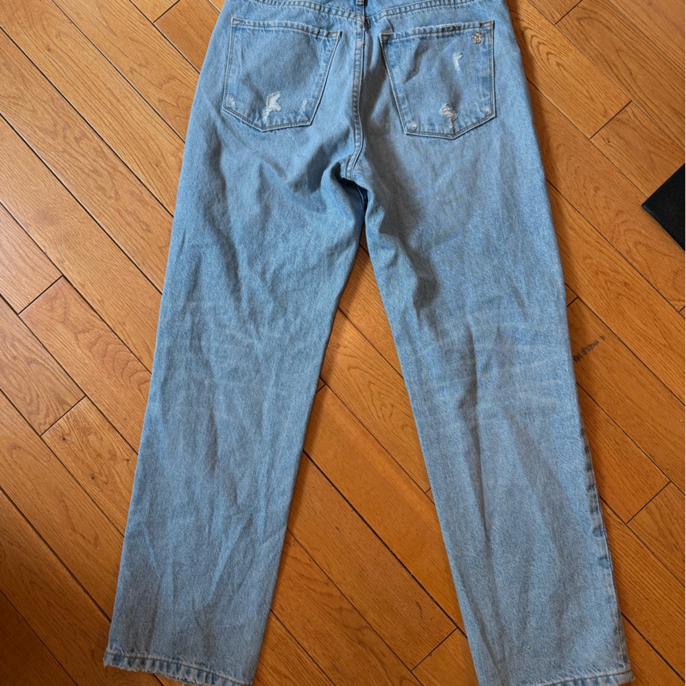 Black Orchid Los Angeles, Parker Vintage Light Blue Straight high rise loose fit
